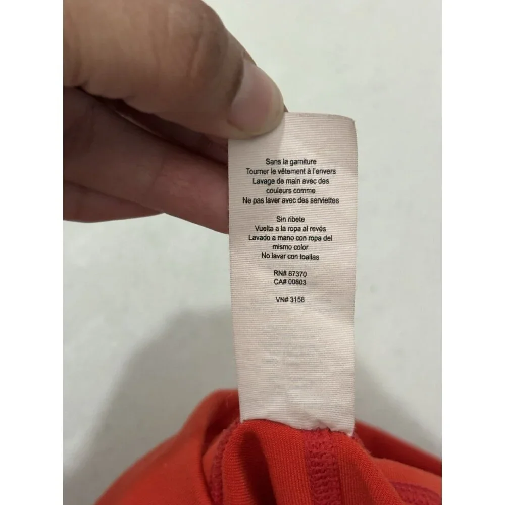 Alo Yoga High Rise Moto Leggings Mesh Detail Orange Red Size XXS